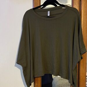 Olive Green Classic Women's oversized Top large